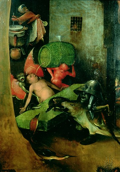 Het Laatste Oordeel (Altaarstuk): Detail van het vat door Hieronymus Bosch